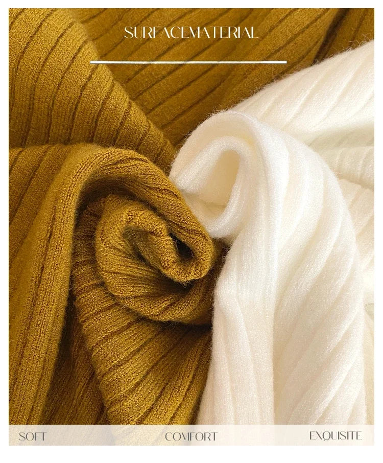2024 Autumn Winter Women Sweaters Casual Slim Button Knitted Pullover Sweater Femme Basic Solid Jersey Tops Fashion Clothes