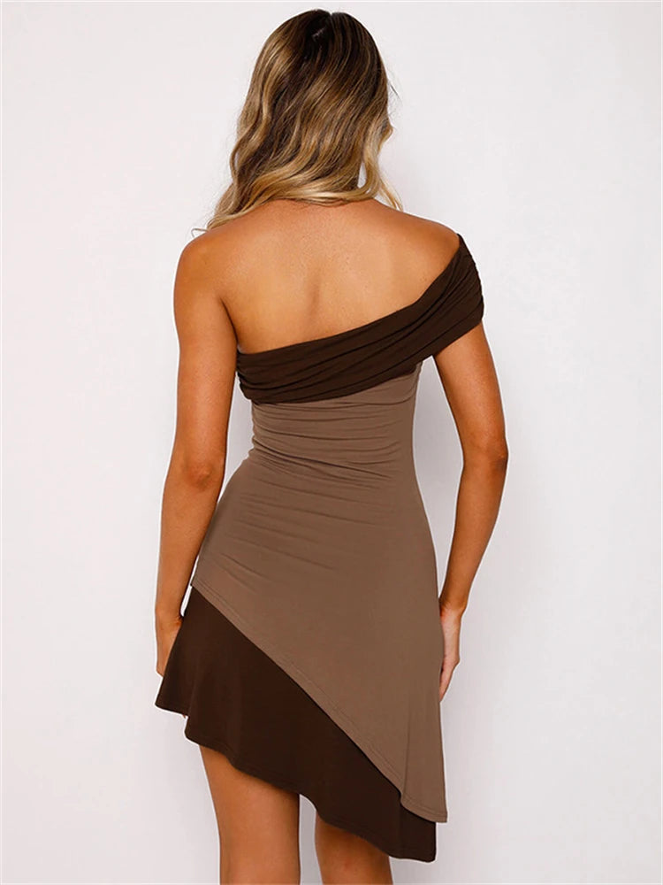 Asymmetry Chic One-Shoulder Mini Dress